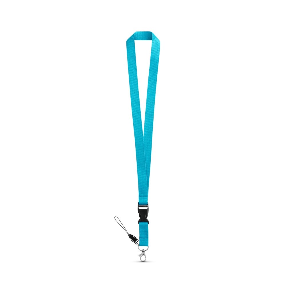 ANQUETIL. Lanyard aus Polyester - hellblau