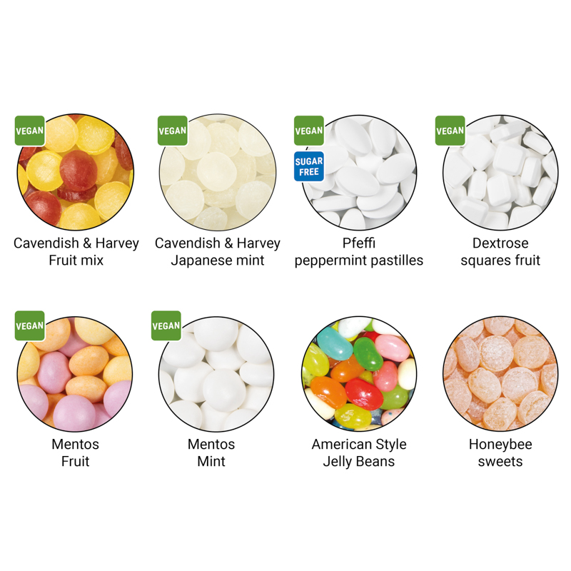 Dose Quadratisch, Mini Bonbons Japanische Minze