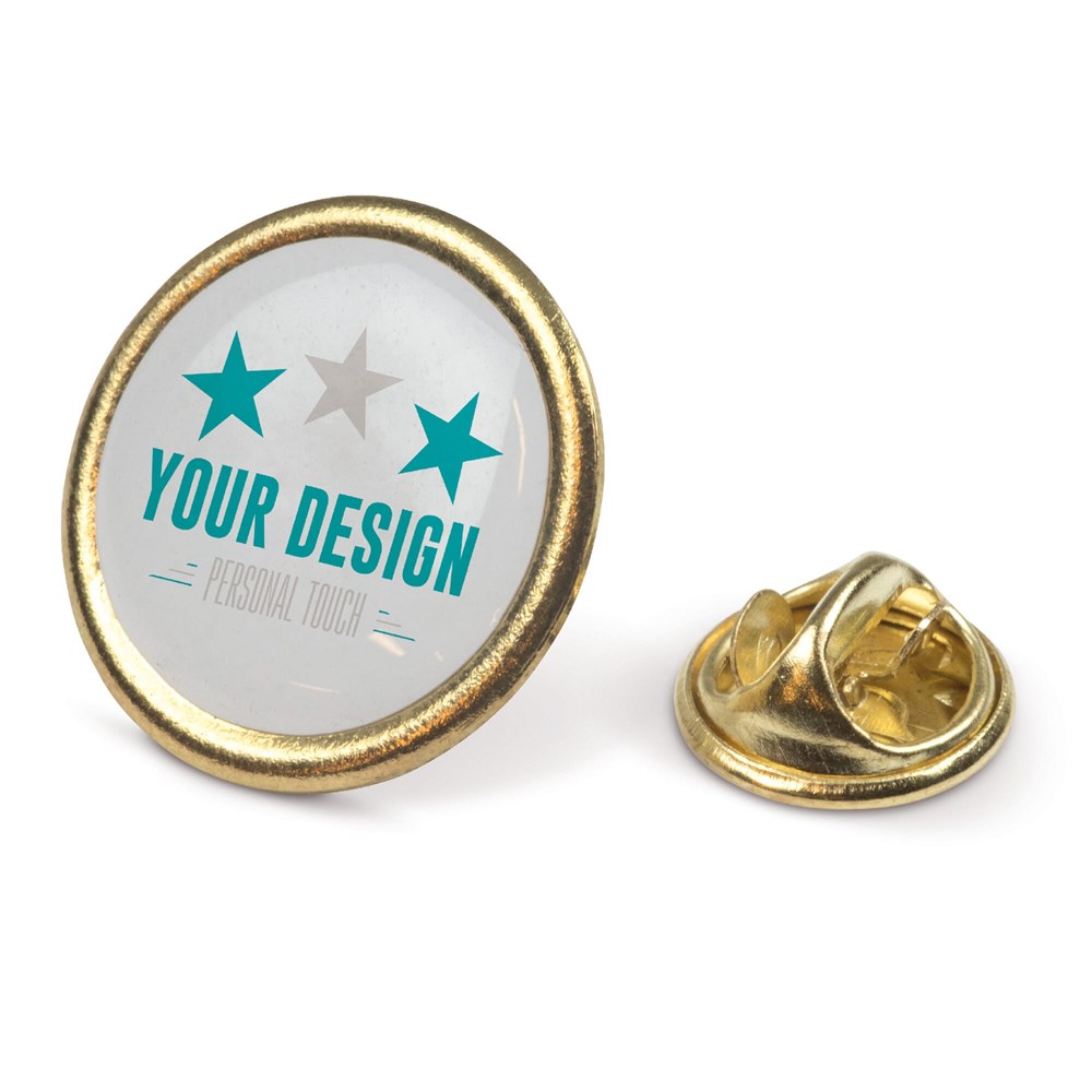 Metall Pin Ø20mm - Gold Satin