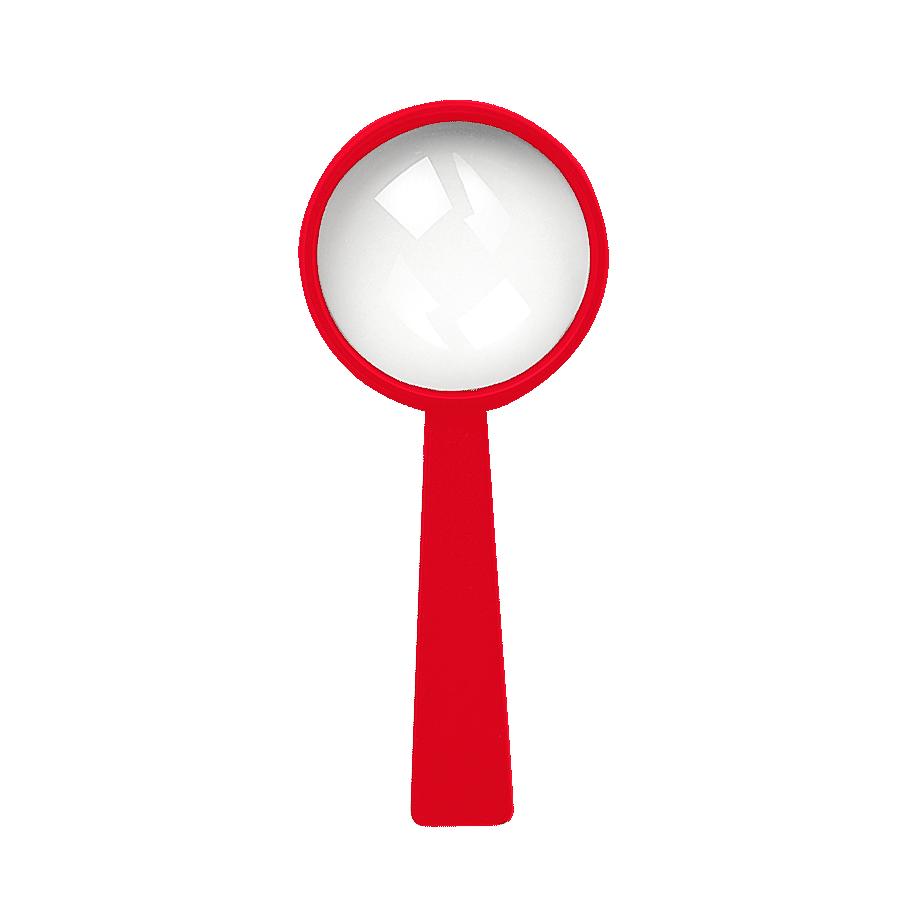 Stiellupe "Handle 4 x" - standard-rot