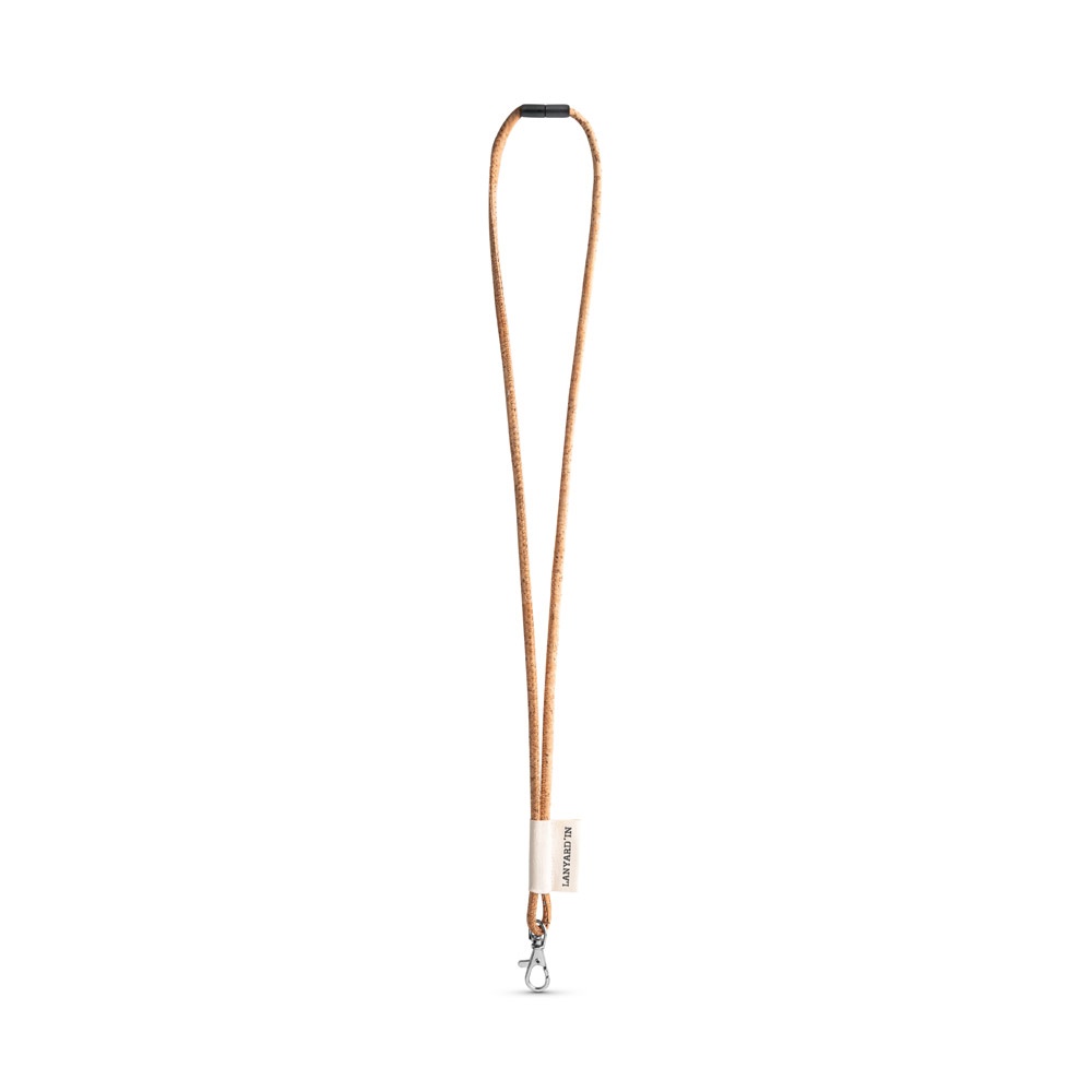 75096. SET Lanyard CORK Long (Ø 5 mm) mit 9 mm Karabinerhaken und Ø 5 mm Sicherheitsverschluss