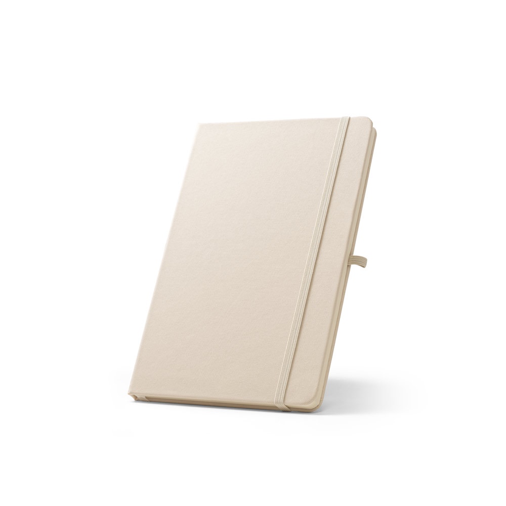 ANNE. A5 Notizbuch aus recyceltem Polyester (100% rPET) mit linierten Seiten - Pastellweiß