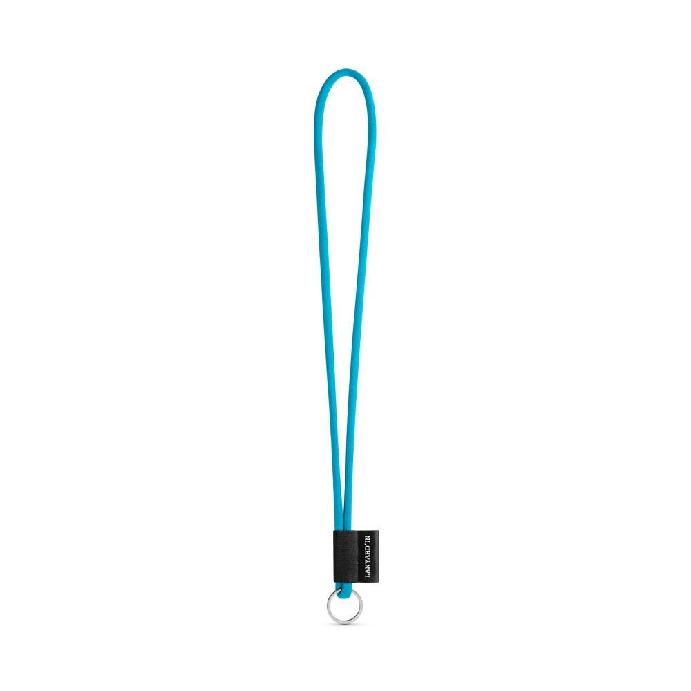75093. SET Lanyard TUBE Long (Ø 7 mm) mit Ring Ø 32 mm - 304 - Hellblau