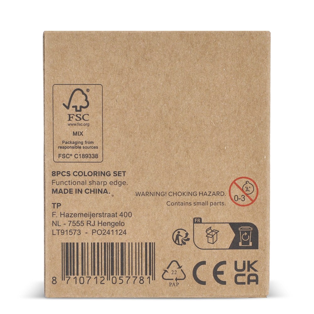8-teiliges Malset in Kraftkarton