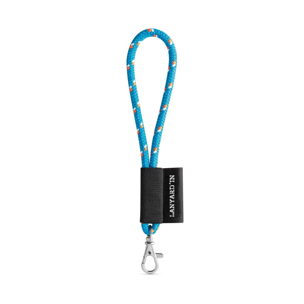 75092. SET Lanyard NAUTIC Short (Ø 7 mm) Set mit 9 mm Schnappkarabiner - 304 - Hellblau
